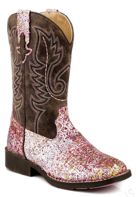 Roper - Glitter Aztec Little Kids Boots